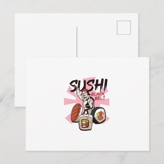Sushi Black Belt Briefkaart (Voorkant / Achterkant)