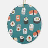 Sushi Blauwgroen keramische sierelementen Keramisch Ornament (Links)
