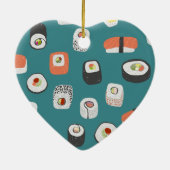 Sushi Blauwgroen keramische sierelementen Keramisch Ornament (Achterkant)