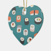 Sushi Blauwgroen keramische sierelementen Keramisch Ornament (Links)