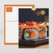 sushi bokeh briefkaart (Voorkant / Achterkant)