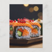 sushi bokeh briefkaart (Voorkant)