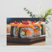 sushi bokeh kaart (Staand voorkant)