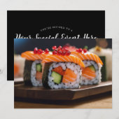 sushi bokeh kaart (Voorkant / Achterkant)