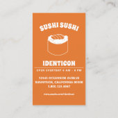 sushi bokeh visitekaartje (Achterkant)