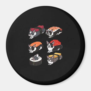 Sushi Boston Terrier Premium T-shirt Magneet