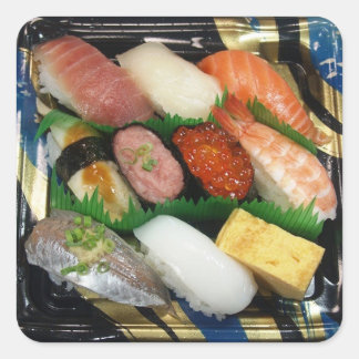 Sushi Box Japans eten Vierkante Sticker