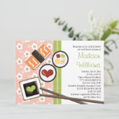 Sushi Bridal Shower Invitations Kaart (Staand voorkant)
