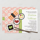 Sushi Bridal Shower Invitations Kaart (Voorkant / Achterkant)