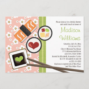 Sushi Bridal Shower Invitations Kaart