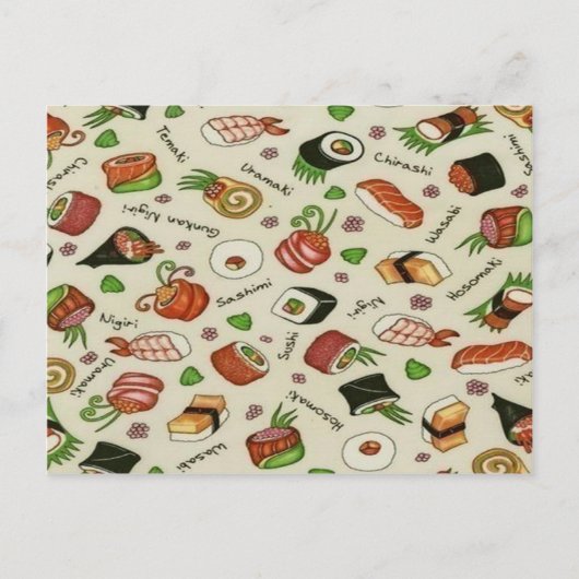 Sushi Briefkaart (Voorkant)