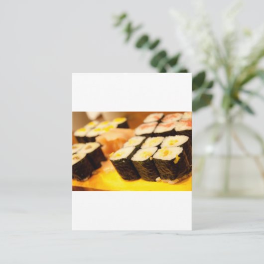 Sushi. Briefkaart (Staand voorkant)