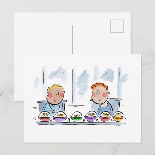 Sushi Briefkaart (Voorkant / Achterkant)