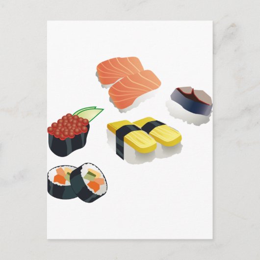 sushi briefkaart (Voorkant)