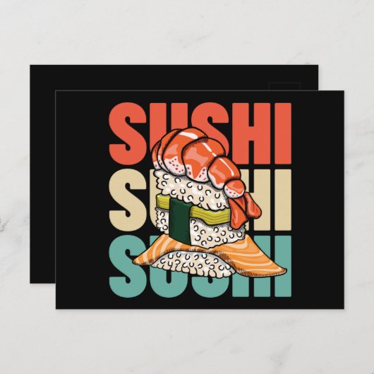 Sushi Briefkaart (Voorkant / Achterkant)