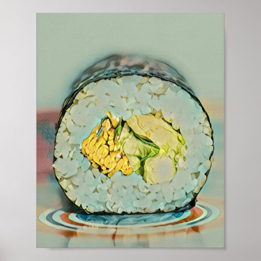 Sushi cadeau voor liefhebbers van eten poster (Voorkant)