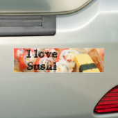 sushi-california-04, ik hou van Sushi Bumpersticker (Op auto)