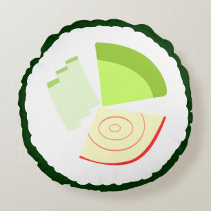 Sushi California Roll Rond Kussen