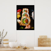 Sushi California roll sashimi foodie chef photo Poster (Keuken)