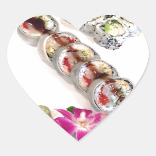 Sushi California Rolls Hart Sticker