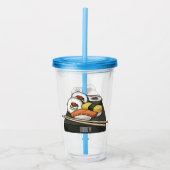 Sushi cartoon illustratie acryl drinkbeker (Voorkant)
