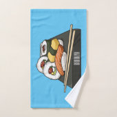 Sushi cartoon illustratie bad handdoek (Handdoek)