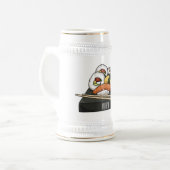 Sushi cartoon illustratie bierpul (Voorkant links)