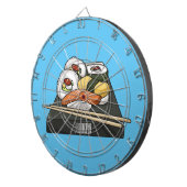 Sushi cartoon illustratie dartbord (Voorkant Rechts)