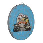 Sushi cartoon illustratie dartbord (Voorkant Links)