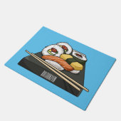 Sushi cartoon illustratie deurmat (Schuin)