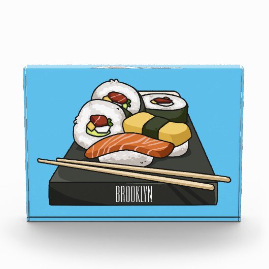 Sushi cartoon illustratie fotoblokken (Voorkant)