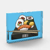 Sushi cartoon illustratie fotoblokken (Links)