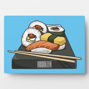 Sushi cartoon illustratie fotoplaat