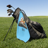 Sushi cartoon illustratie golfhanddoek (Groen)