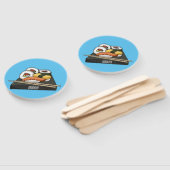Sushi cartoon illustratie handwaaier (Niet-gemonteerd)