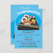 Sushi cartoon illustratie kaart (Voorkant / Achterkant)