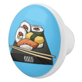 Sushi cartoon illustratie keramische knop (Rechts)