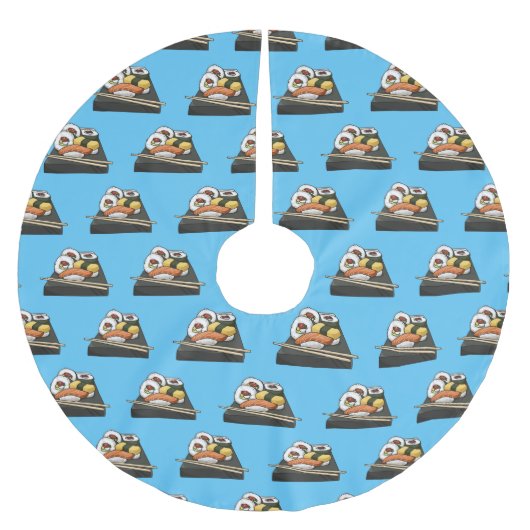 Sushi cartoon illustratie kerstboom rok (Voorkant)