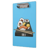 Sushi cartoon illustratie klembord (Links)