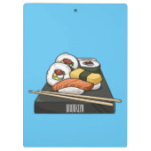 Sushi cartoon illustratie klembord (Achterkant)