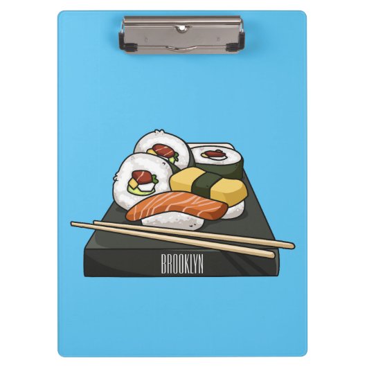 Sushi cartoon illustratie klembord (Voorkant)