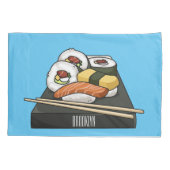 Sushi cartoon illustratie kussensloop (Achterkant)
