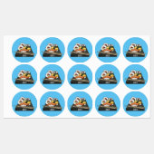 Sushi cartoon illustratie labels (Vel)