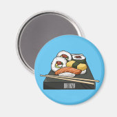 Sushi cartoon illustratie magneet (Voorkant / Achterkant)