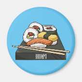 Sushi cartoon illustratie magneet (Voorkant)