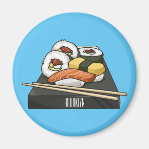 Sushi cartoon illustratie magneet