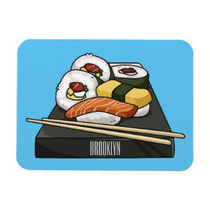 Sushi cartoon illustratie magneet
