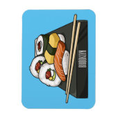 Sushi cartoon illustratie magneet (Verticaal)