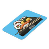Sushi cartoon illustratie magneet (Linkerzijde)