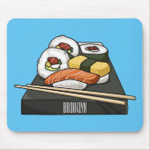 Sushi cartoon illustratie muismat (Voorkant)